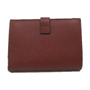 Celine fold Leather Wallet Bi Long s Purple